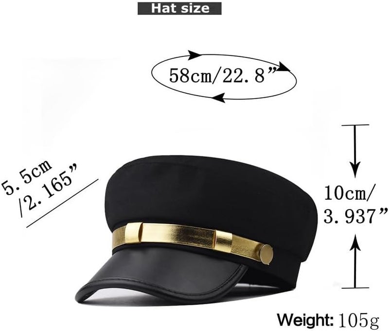 ASTOC Classic Chauffeur Hat for Men Women Unisex Captain Sailor Hat Newsboy Cap Costume Hats - Image 3